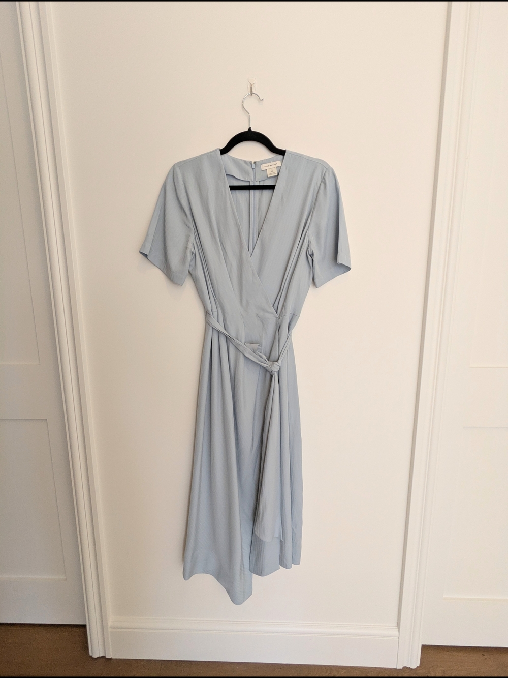 Club Monaco Pale Blue Wrap Midi Dress